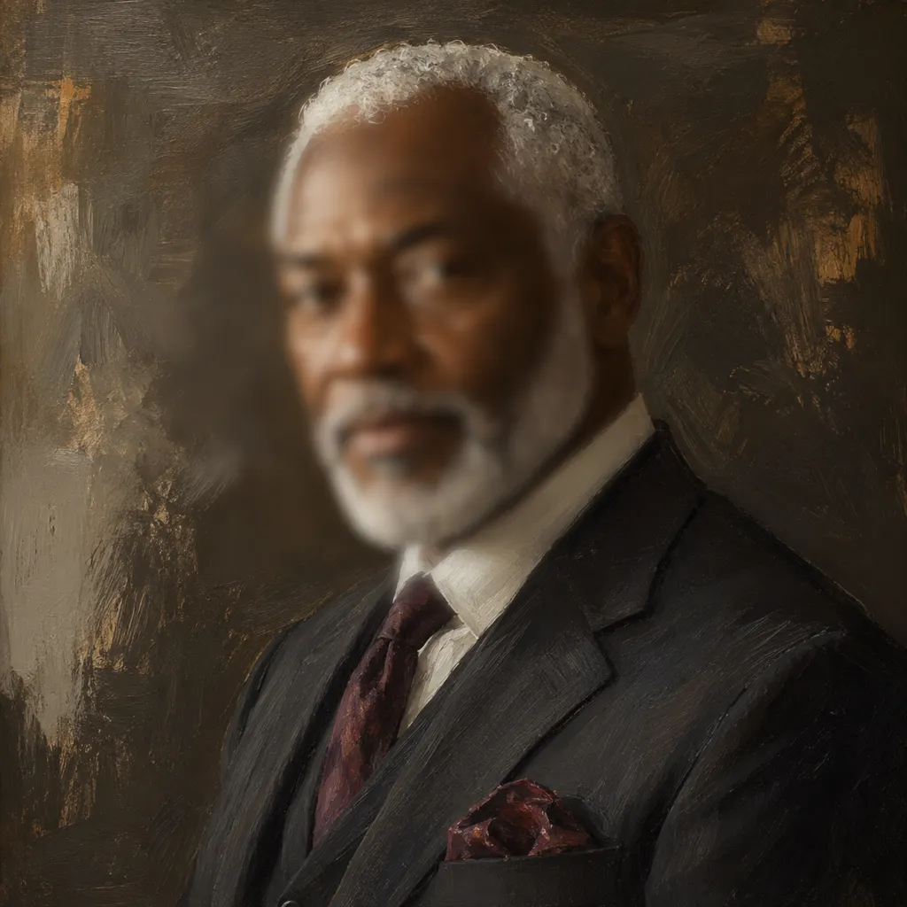 Desmond Achebe-Hall, Trusts and Family Governance, painted in oil on linen